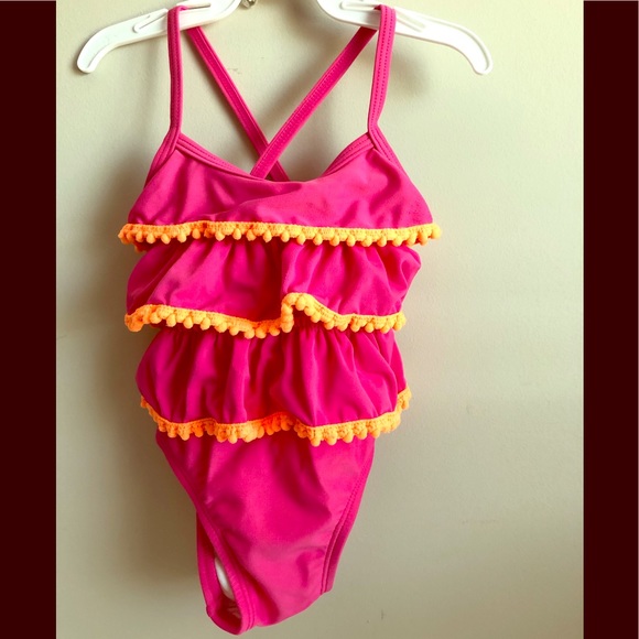 Circo Other - Baby Girls Hot Pink Tassel Swimsuit